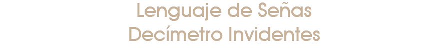Lenguaje de Señas Decímetro Invidentes 